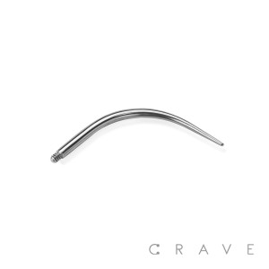 316L SURGICAL STEEL CURVED PIERCING TAPER FOR INTERNALLY THREADED JEWELRY
