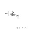 MARQUISE FLOWER CZ TOP THREADLESS (PUSH IN) 316L SURGICAL STEEL LABRET SET
