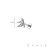 MOON MULTI CZ TOP THREADLESS (PUSH IN) 316L SURGICAL STEEL LABRET SET