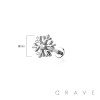 SNOWFLAKE TOP THREADLESS (PUSH IN) 316L SURGICAL STEEL LABRET SET