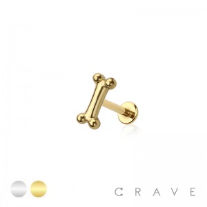 BONE TOP THREADLESS (PUSH IN) 316L SURGICAL STEEL LABRET SET