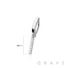 316L SURGICAL STEEL MULTI CZ VERTICAL BAR RAIL CLICKER BELLY RING
