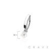 316L SURGICAL STEEL ENAMEL RESIN FLOWER RAIL CLICKER BELLY RING