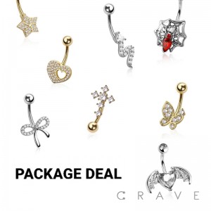 50PCS OF BEST SELLING NON DANGLE BELLY PRE-MIXED PACKAGE