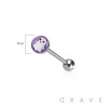 EPOXY ACRYLIC FRIENDLY GHOST 316L SURGICAL STEEL TONGUE BARBELL
