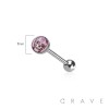 EPOXY ACRYLIC SUGAR SKULL HEAD 316L SURGICAL STEEL TONGUE BARBELL