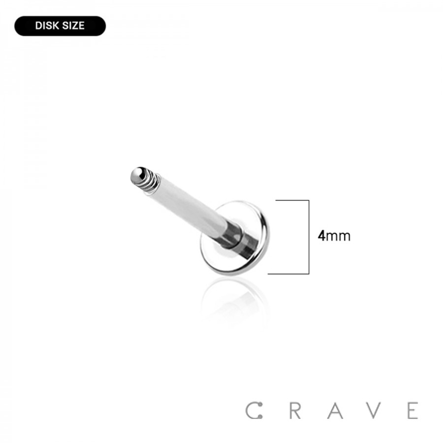 50PCS IMPLANT GRADE TITANIUM LABRET STUDS WITH BALL SET (external ...