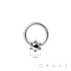 316L SURGICAL STEEL SUN FLOWER SEPTUM HINGED SEGMENT HOOP RING