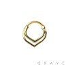 316L SURGICAL STEEL TRINITY V SEPTUM HINGED SEGMENT HOOP RING