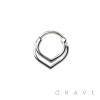 316L SURGICAL STEEL TRINITY V SEPTUM HINGED SEGMENT HOOP RING