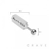 316L SURGICAL STEEL RAZOR BLADE TONGUE BARBELL