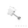 316L SURGICAL STEEL SPOOKY GHOST TONGUE BARBELL