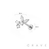 BUTTERFLY TOP THREADLESS (PUSH IN) 316L SURGICAL STEEL LABRET SET