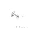 CZ SHELL TOP THREADLESS (PUSH IN) 316L SURGICAL STEEL LABRET SET