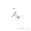 CZ SEA HORSE TOP THREADLESS (PUSH IN) 316L SURGICAL STEEL LABRET SET