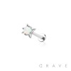 OPAL STAR TOP THREADLESS (PUSH IN) 316L SURGICAL STEEL LABRET SET
