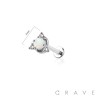OPAL STAR COMET TOP THREADLESS (PUSH IN) 316L SURGICAL STEEL LABRET SET