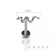 IMPLANT GRADE TITANIUM THREADLESS PUSH IN SNAKE TOP LABRET