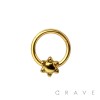 316L SURGICAL STEEL SUN FLOWER SEPTUM HINGED SEGMENT HOOP RING