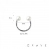PEARL COATING BALL 316L SURGICAL STAINLESS STEEL HORSESHOE