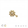 MANDALA LOTUS FLOWER TOP THREADLESS (PUSH IN) 316L SURGICAL STEEL LABRET SET
