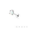 OPAL LADYBUG TOP THREADLESS (PUSH IN) 316L SURGICAL STEEL LABRET SET