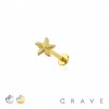 STARFISH TOP THREADLESS (PUSH IN) 316L SURGICAL STEEL LABRET SET