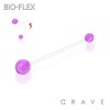 COLOR ACRYLIC BALL BIO-FLEX BAR BELLY RING