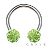 316L SURGICAL STEEL CRYSTAL PAVED FERIDO BALL HORSESHOE