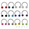 316L SURGICAL STEEL CRYSTAL PAVED FERIDO BALL HORSESHOE
