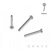 10PCS OF 316L SURGICAL STEEL THREADLESS PUSH IN LABRET FLAT BACK BASE