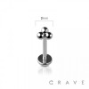 IMPLANT GRADE TITANIUM TRIPLE BALL TOP THREADLESS PUSH IN LABRET