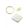 20PCS OF 22GA GOLD PLATED 925 STERLING SILVER INFINITY NOSE HOOP PACKAGE