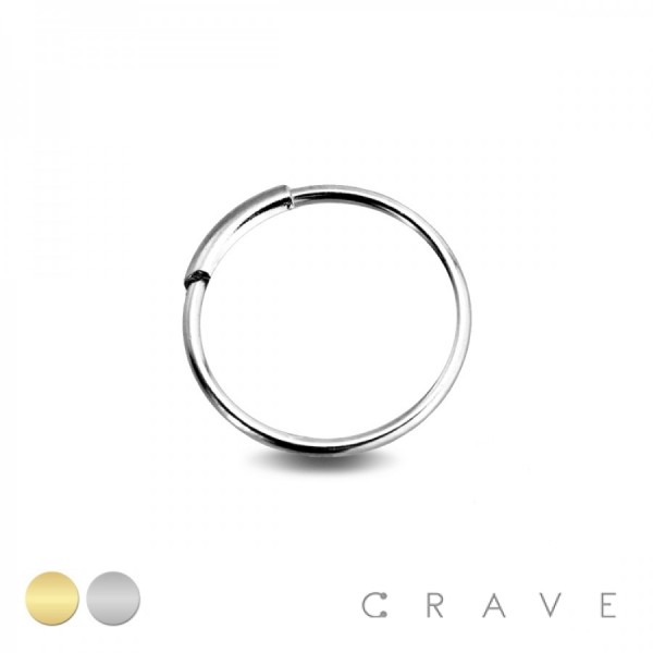 316L SURGICAL STEEL SILVER INFINITY NOSE HOOP