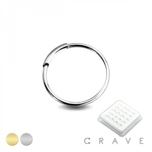 316L SURGICAL STEEL SILVER INFINITY NOSE HOOP PACKAGE