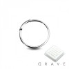316L SURGICAL STEEL SILVER INFINITY NOSE HOOP PACKAGE