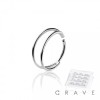 DOUBLE LINE HALF O RING HOOP PACKAGE 316L SURGICAL STEEL