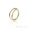 DOUBLE LINE HALF O RING HOOP 316L SURGICAL STEEL