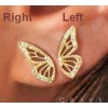 MULTI CZ BUTTERLFY WING TOP PUSHIN (THREADLESS) 316L SURGICAL STEEL LABRET SET