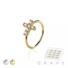 12PCS OF CZ GEM PAVED CROSS 316L SURGICAL STEEL O-RING NOSE HOOP BOX 12PCS OF CZ GEM PAVED CROSS 316L SURGICAL STEEL O-RING NOSE HOOP BOX